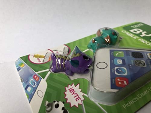 מגני כבלים של Tzumi Bytes עבור כבל USB של iPhone/iPad, בעלי חיים חמודים טעינה שומר כבלים, אביזרי