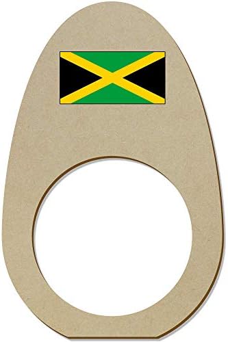 Azeeda 5 x 'דגל ג'מייקה' טבעות מפיות מעץ