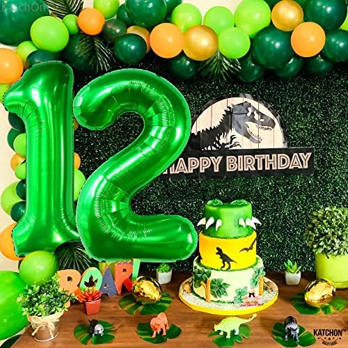 קצ 'ון, ירוק כהה מספר בלון 12-40 אינץ' / ירוק מספר 12 בלונים לקישוטי יום הולדת 12 לילדות / בלוני יום