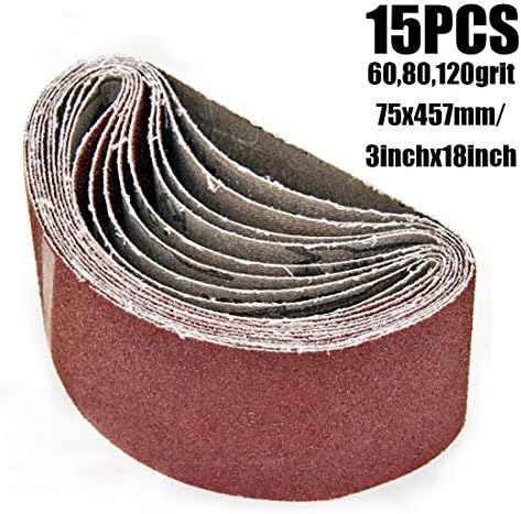Xucus 10 pcs 60/80/120 כלי ליטוש חגורת מלטש לרשת לגבס מתכת עץ פלסטית עבור 75x457 ממ סנדר