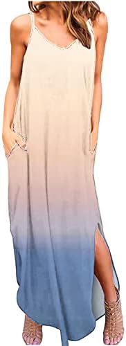 Oplxuo שמלות מקסי של קיץ לנשים 2023 קז'ז