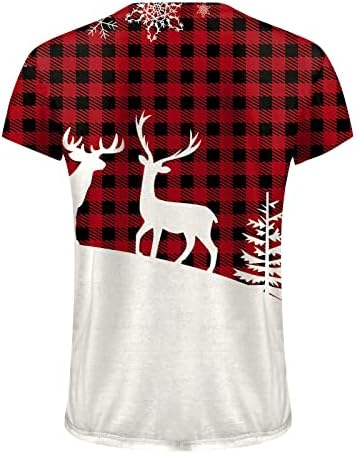 חולצות חג מולד של Wybaxz לגברים גברים סתיו חורף שרוול מזדמן שרוול קצר חג המולד 3D מודפסות חולצות