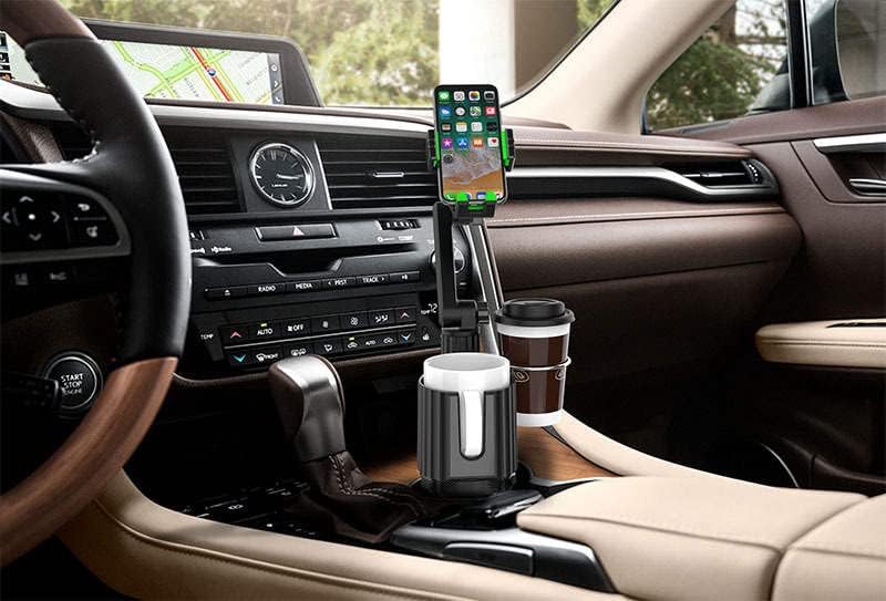 מחזיק מכונית מכונית מכונית מחזיק טלפון, סיבוב מתכוונן 360 מעלות אביזרי רכב טלפון סלולרי, מחזיק