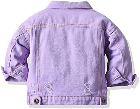 6 חודשים -7 שנים ילדים תינוקות בסיסיים מעיל מעיל מעיל פעוטות בנות בנות כפתור בג'ינס מעילים בגדים מזדמנים