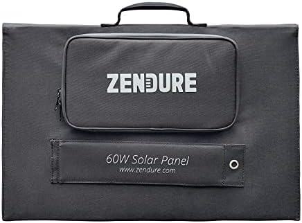 Zendure 60W לוח סולארי מתקפל נייד 18V DC MC4 פלט לתחנת כוח גנרטור ניידת, IP65 אטום למים