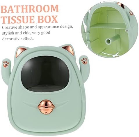Besportble Bucky Cat רקמות קופסת שקית זבל מתקן מגבות יד מתקן טואלט מחזיק רקמות מעמד מפית אמבטיה מארגן