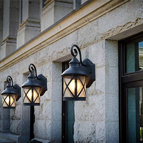מנורת קיר MJWDP אמריקאית אמריקאית LED פשוטה חיצונית מסדרון קיר מסדרון וילה כניסה מרפסת בית חיצוני