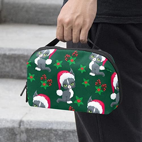 נייד אלקטרוני ארגונית פאוץ שקיות חג המולד יופי חתול נסיעות כבל אחסון תיק עבור כוננים קשיחים,