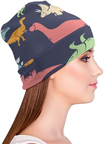 באיקוטואן צבעוני דינוזאור הדפסת כפת כובעי גברים נשים עם עיצובים גולגולת כובע