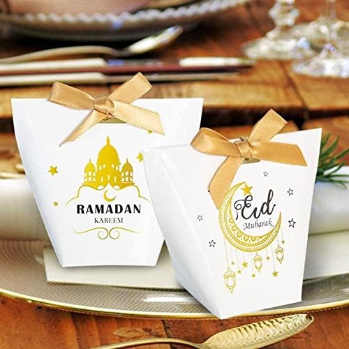 שקית מתנה של קנדי ​​פסטיבל מוסלמי מסיבת המסיבה אביזר Kareem Box Ramadan Mubarak N5A2 קישוט נייר