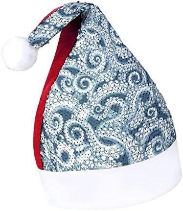תמנון דפוס מצחיק חג המולד כובע נצנצים סנטה קלאוס כובעי גברים נשים חג המולד מסיבת חג קישוטים