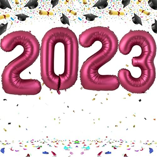 2023 Balloon Balloon Ballondy Foil מספר בלונים, לשנת 2023 טקס מסיבת סיום ציוד עיצוב, 42 אינץ '