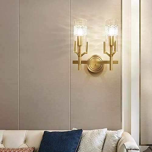 גביש זהב קיר ליד מיטת מנורת רקע קיר מנורת וילה חצר מעבר מנורת סלון מנורה