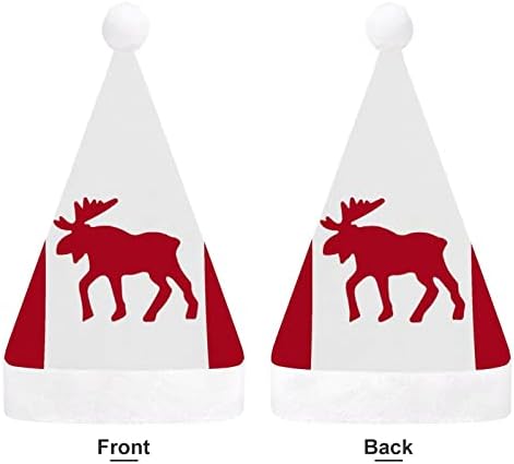 קנדה איילים דגל חג המולד כובע סנטה קלאוס כובעי קצר קטיפה עם לבן חפתים לגברים נשים חג המולד חג מסיבת קישוטים