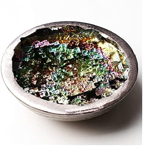 216 1 מחשב קשת צבעוני ביסמוט מתכת דגימת מינרלים עגול בצורת בונסאי גן עיצוב הבית קריסטל