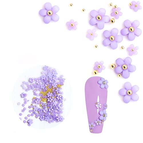 6 רשתות פרחים ציפורניים אקריליות 3 ד ' קסמי ציפורניים פרחוניים נצנצים פרח שקוף עם חרוזי כדור ציפורניים