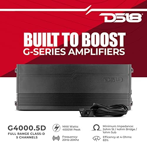DS18 G4000.5D GEN-X Class Class D Class D 5 ערוצים מגבר 4000 וואטס כוח מקסימום 2/4 אוהם יציב, גשר, פילטר גבוה/נמוך