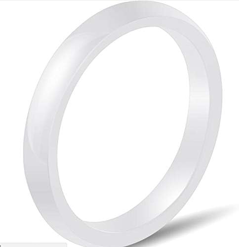 תכשיטי קינגריי שני מארז, 3 ממ שחור לבן מלוטש קרמיקה טבעת נישואים לגיבוב משפר