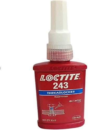 Henkel Loctite אמיתי 243 x 50 מל חוזק בינוני סובלני סובלני סובלני טמפרטורת הפעלה כחולה - 55 מעלות צלזיוס