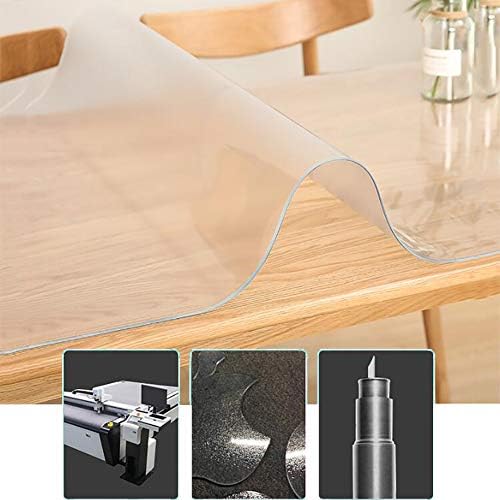 כיסוי שולחן PVC ברור, מגן טבלה שקוף כבד, מחצלת טבלת טבלה עליונה בטבלה, מגן כיסוי שולחן אטום למים