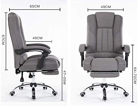 פשטות יצירתית כיסא מנהלים מתכוונן נוח, משטח מושב בדים כיסא מסתובב משענת גב נוחה למשרדים טרקלין שינה