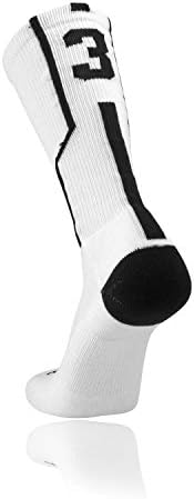 TCK Player ID מספר ג'רזי גרביים גרביים לבנים שחורים