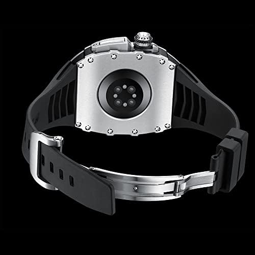 CNHKAU יוקרה מארז מתכת סגסוגת אלומיניום עבור Apple Watch 8 7 6 SE 5 4 ערכת שינוי IWatch סדרה 44 ממ