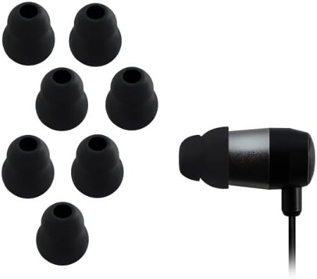 Xcessor אוזניות סיליקון מחליפות חרוטיות כפולות כפולות 4 זוגות. תואם לרוב מותגי אוזניות האוזניים. גודל: