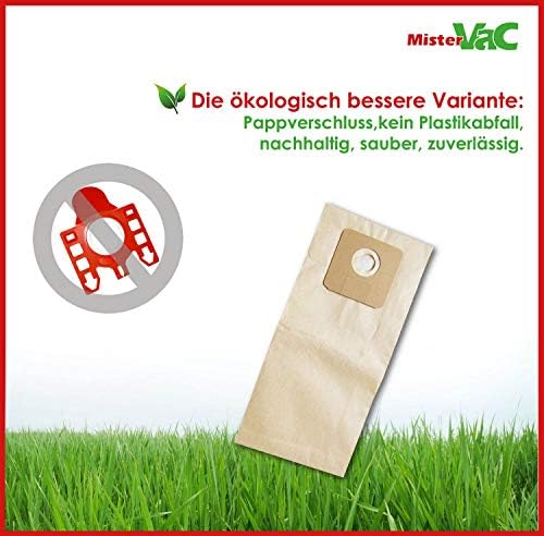 Mistervac תואם לשקית שואב אבק שקיות החלפה 20 חתיכות Ecolab Floormatic S12, S122, S142, S15