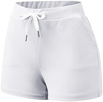 מכנסיים קצרים של Zpervoba נשים עם כיסים פעילים עם מכנסיים קצרים המריצים מכנסי אימון ספורטיביים מכנסיים