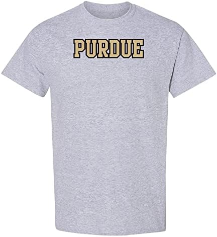 Purdue Boilermakers מתאר חסימה בסיסית, חולצת T צבע צוות, מכללה, אוניברסיטה