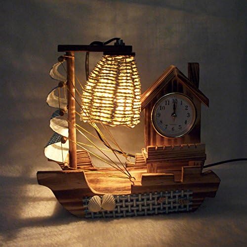 מנורת שולחן עץ וינטג 'יצירתית ביתית מקשטת מנורה לצד המיטה לחדר השינה קישוטים רומנטיים קלאסיים