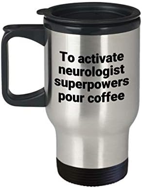 ספל נסיעות נוירולוג - סרקסטי סרקסטי חידוש נירוסטה קפה קפה רעיון מתנה