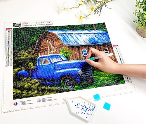 Bliss Extra 5D ערכות ציור יהלומים למבוגרים ריבוע משאית כחולה מקדחה מלאה קריסטל ריינסטון רקמה צלב תפר אמנות
