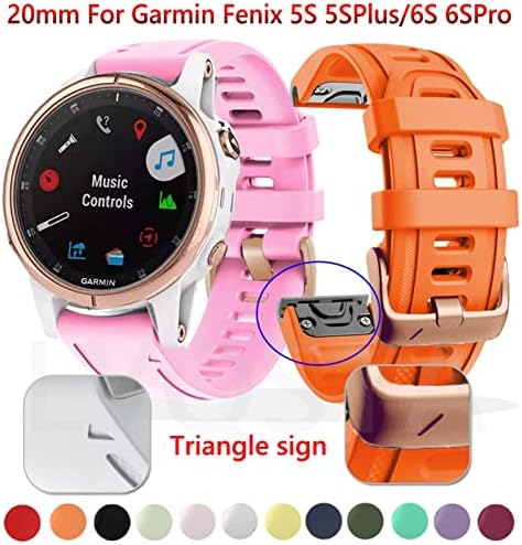 Aemall 20 ממ רצועות שעון עבור Garmin Fenix ​​7S 6S 6SPro צפה מהיר שחרור סיליקון להקות כף יד קלות בכושר