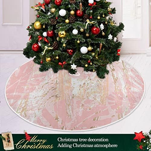 Baxiej פרחוני פסטל ורוד זהב זהב גדול עץ חג המולד חצאיות מחצלת חורף חג המולד לחג עץ עץ עץ חצאית