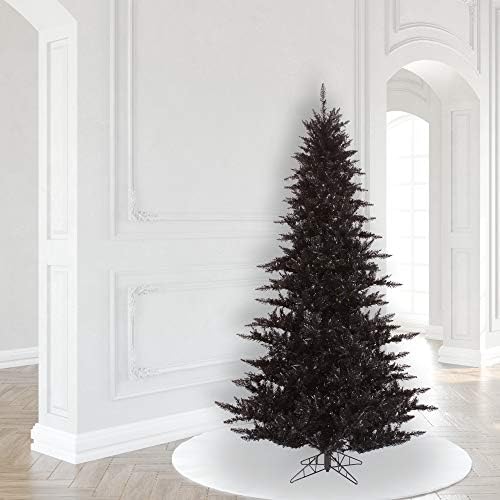 Vickerman 7.5 'אשוח שחור מלא מלאכותי עץ חג מולד מונה, עיצוב בית מקורה עונתי