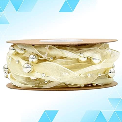 Coheali 3 Rolls עוגת עוגה פנינה DIY גיל חרוזי דקורטיבי של מזדקן מלאכותי לחג המולד מתנה קישוט ארוג