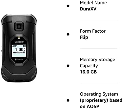 Kyocera duraxv Extreme E4810 Verizon מחוספס LTE הפוך מצלמת טלפון סלולרי בסיסית GPS שחור-