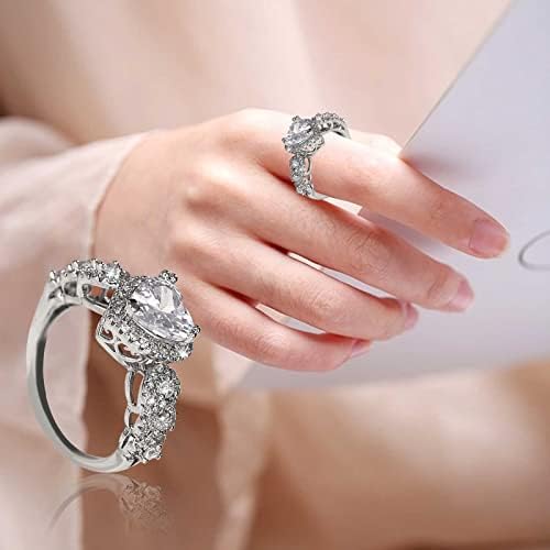 טבעת סט נירוסטה גבירותיי טבעות יוקרה טבעות מתנת טבעות סגסוגת טבעת סטי אירוסין טבעות חלול החוצה עיצוב