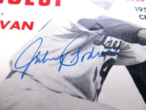 ג 'וני פודרס חתם על מגזין חתימות בייסבול דייג' סט 1955 דודג 'רס ג' יי. אס. איי. 71933-מגזינים עם חתימות של