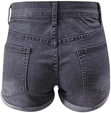מכנסיים קצרים של ג'ינס עם מותניים גבוהות לנשים נשים חדשות ג'ינס קצרים ג'ינס ג'ינס כיסים נשיים