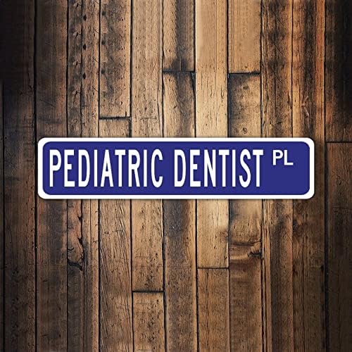 קריירת רופא שיניים ילדים וינטג 'שלט מתכת דקורטיבי שלט וול סטריט PL PL מותאם אישית שלט אלומיניום אישית שיניים