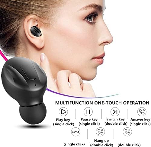 Hoseili 【2022 New EditionBluetooth אוזניות】. Bluetooth 5.0 אוזניות אלחוטיות באוזניים באוזן מיקרופון מיני אוזניות