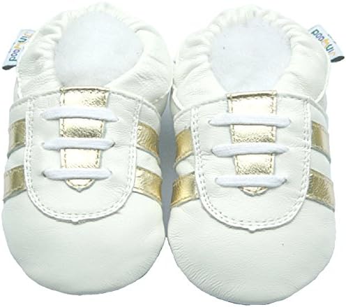 עור ג'ינווד תינוק נעלי סוליה רכות נערה ילדה תינוקת תינוקות ילדים פעוט עריסה ראשונה ספורט מתנה ספורט