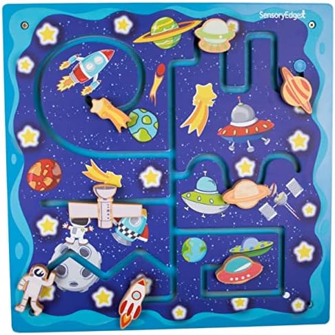 צעצוע קיר SensoryEdge לפעוטות - לוח קיר של נסיעות בחלל - לוח פעילות רכוב לילדים