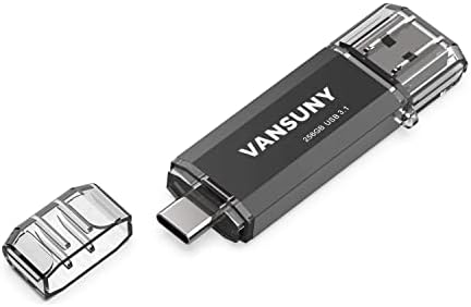 VANSUNY 256GB סוג C כונן הבזק משודרג 130MB/S USB 3.1 כונן הבזק 2 ב 1 OTG USB A + USB C מקל זיכרון עם