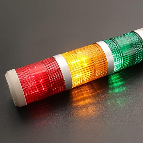 BAOMAIN עמוד אור תעשייתי עמודת LED אזעקת מגדל עגול מחוון אור הבזק אור אזהרה אור זמזם אדום ירוק