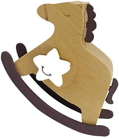 קופסת מוזיקה של זצ'אן מעץ נדנדה סוס קופסה מוזיקלית קישוט שולחן עבודה מעץ ליום הולדת חג המולד