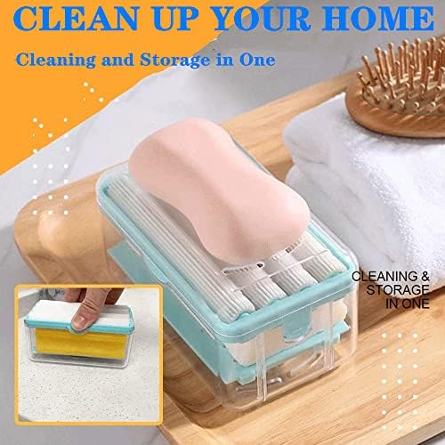 צלחת סבון, קופסת סבון עם רולר קצף, יכולה להקצות במהירות, מיכל סבון תחתון ניתן לנקז, עבור משטח מטבח ביתי,